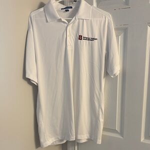 Port Authority White Polo Shirt with Logo
